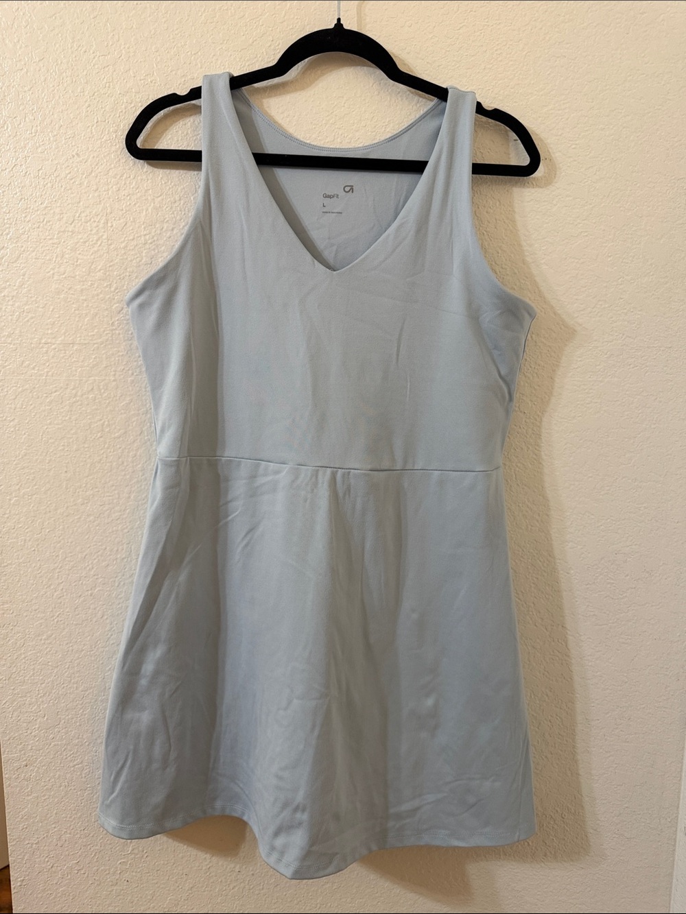 Gab Light Blue Tank Dress with Built in Shorts